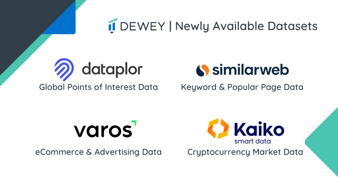 Check out the new datasets now available on Dewey.