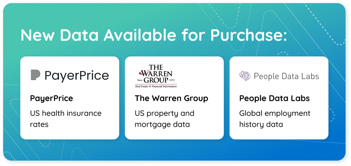 Check out these new data partners.